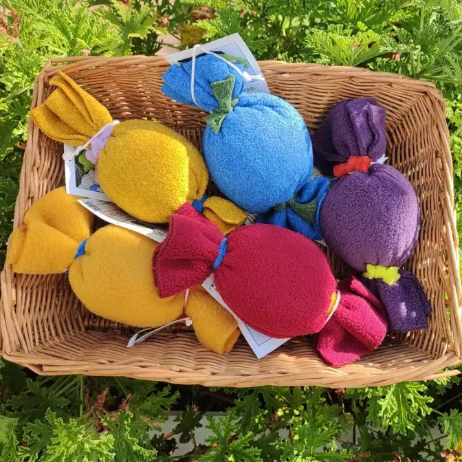 Made in Japan Squeaky Fleece Candy Toy