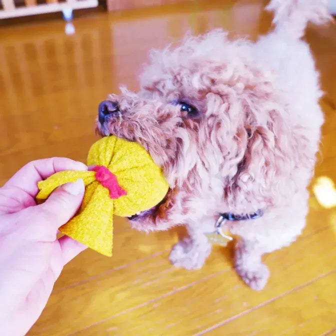 Made in Japan Squeaky Fleece Candy Toy