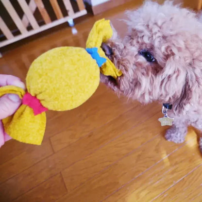 Made in Japan Squeaky Fleece Candy Toy